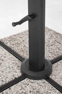 mutoni lifestyle Ampelschirm Aries Anthrazit-Natur 400X400> Freiarmschirme