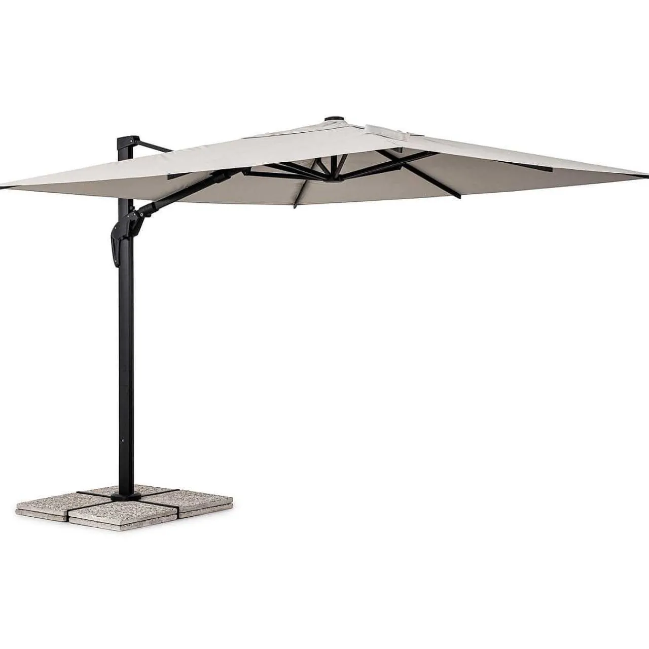mutoni lifestyle Ampelschirm Aries Anthrazit-Natur 300X300> Freiarmschirme