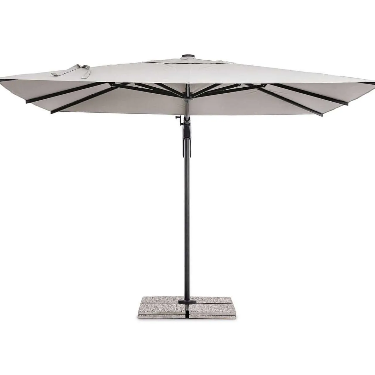 mutoni lifestyle Ampelschirm Aries Anthrazit-Natur 300X300> Freiarmschirme