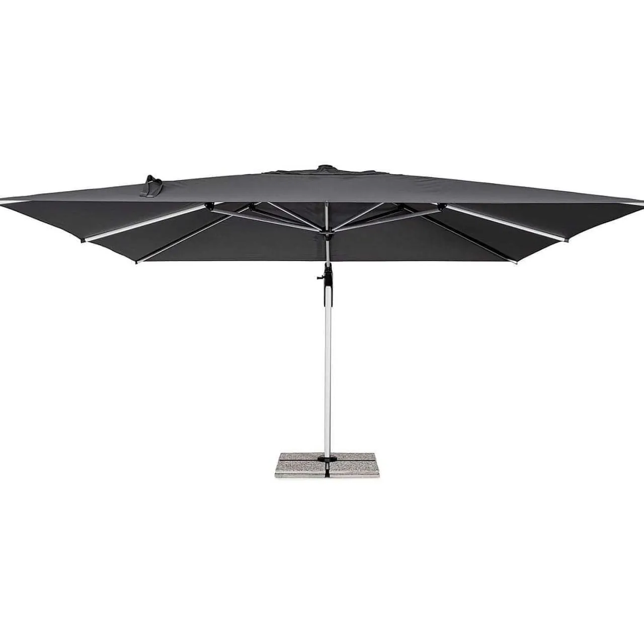 mutoni lifestyle Ampelschirm Aries Eloxiert-Grau 400X400> Freiarmschirme