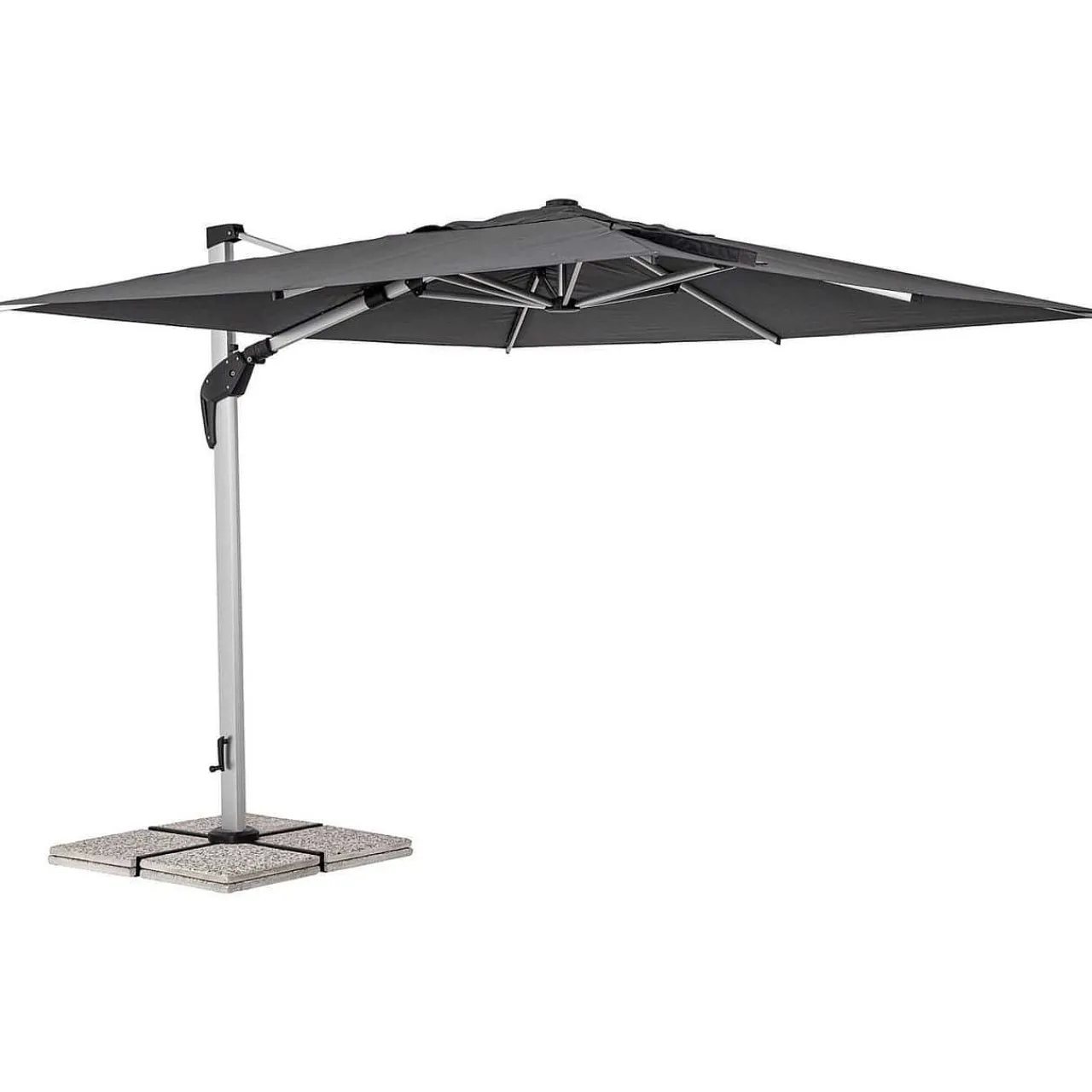mutoni lifestyle Ampelschirm Aries Grau 300X300> Freiarmschirme