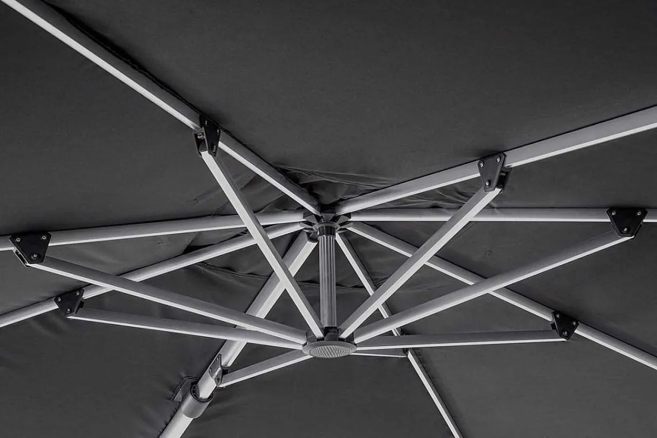 mutoni lifestyle Ampelschirm Aries Grau 400X300> Freiarmschirme
