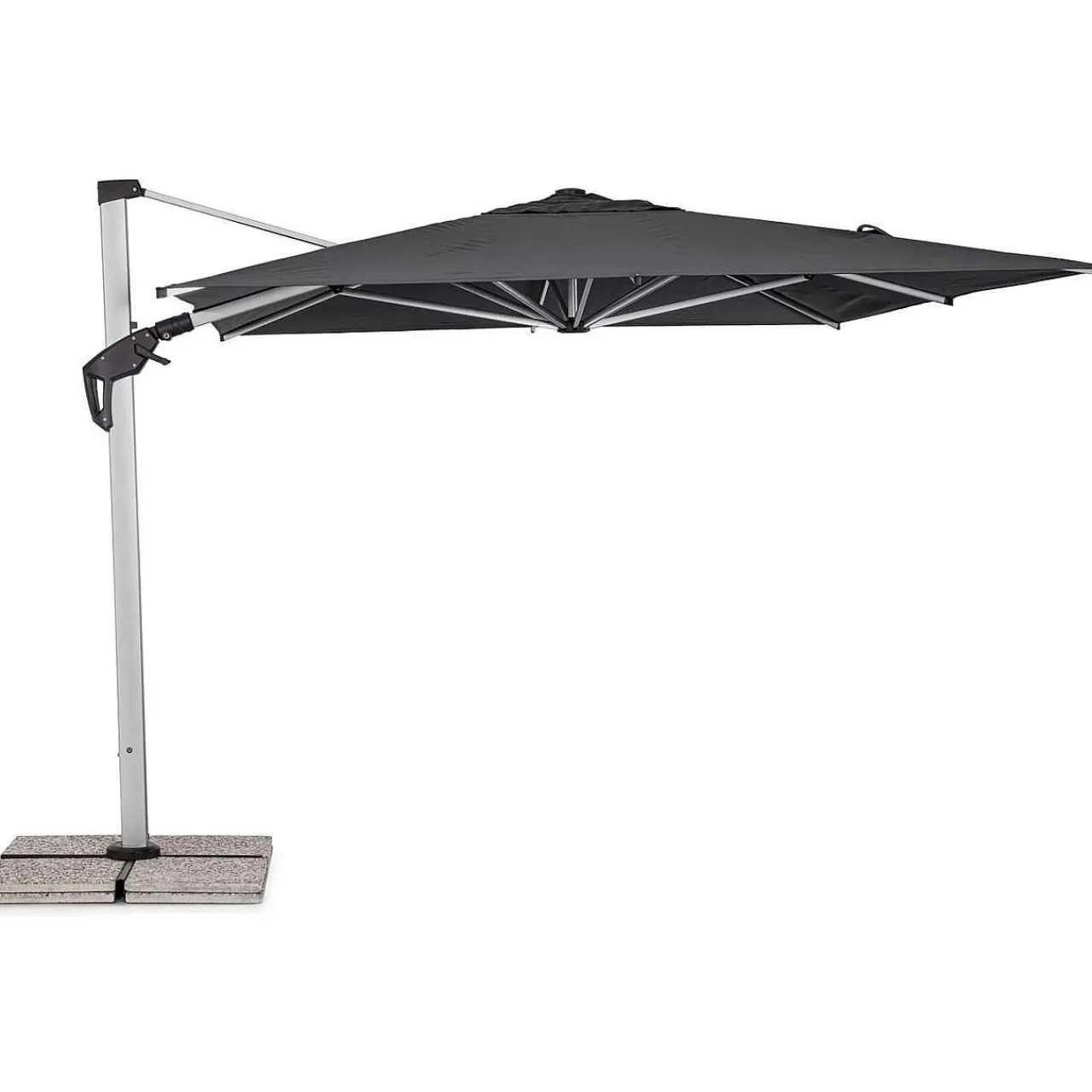 mutoni lifestyle Ampelschirm Aries Grau 400X300> Freiarmschirme