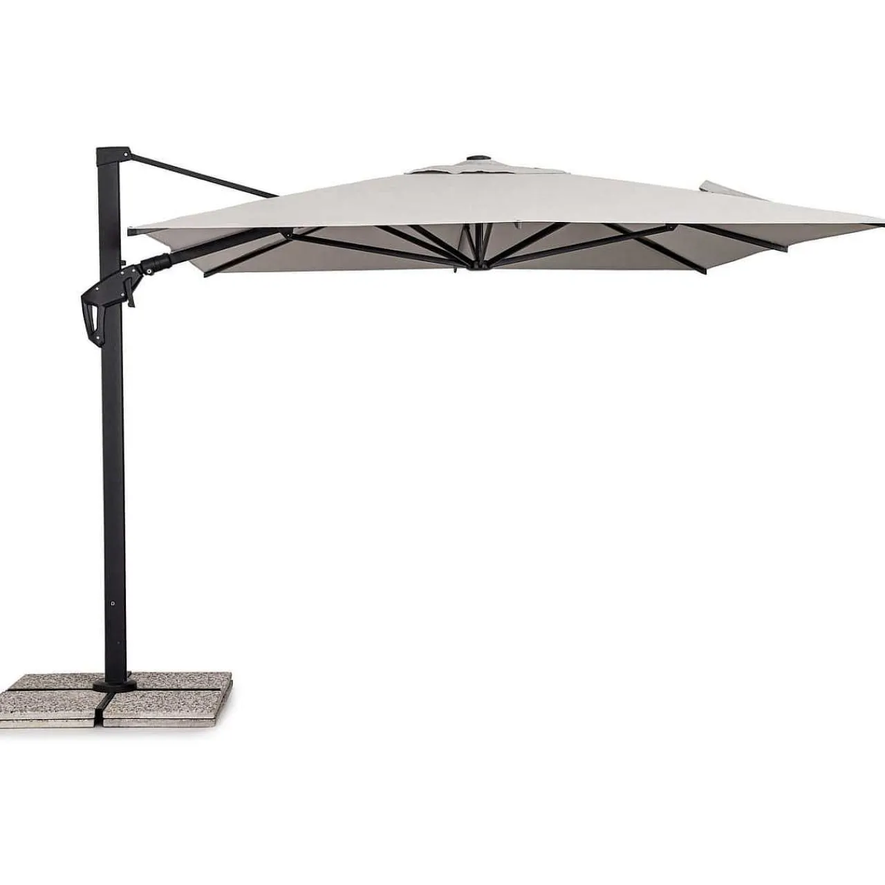 mutoni lifestyle Ampelschirm Aries Natur 400X300> Freiarmschirme