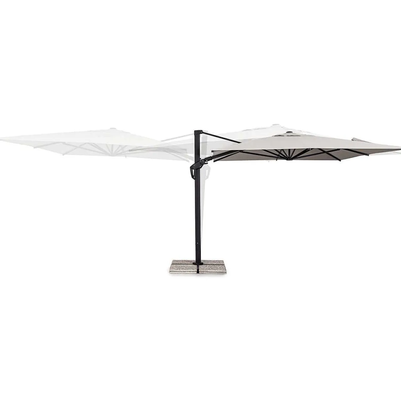 mutoni lifestyle Ampelschirm Aries Natur 400X300> Freiarmschirme