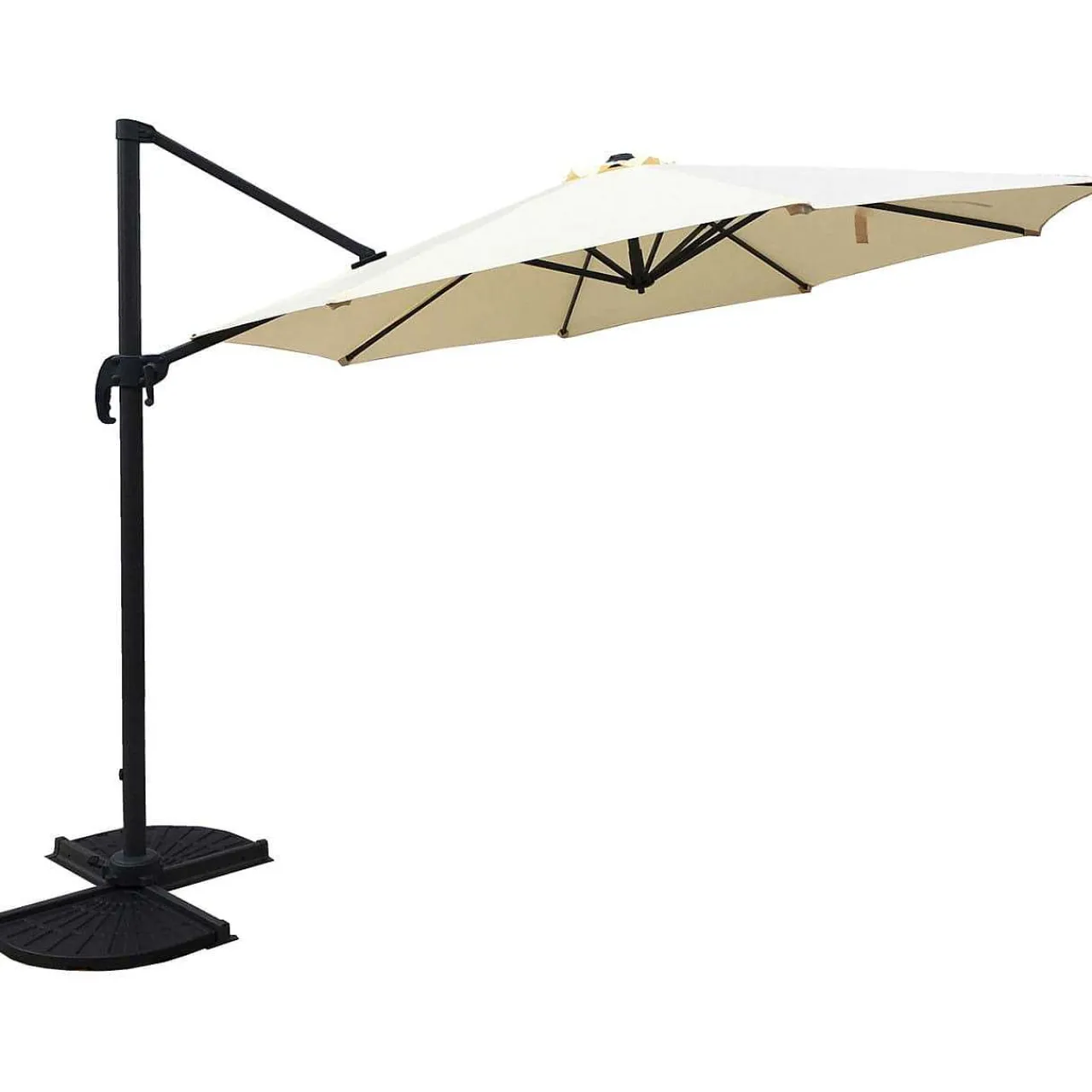 mutoni pleasure Ampelschirm Hespera Creme Achteckig 300X300> Freiarmschirme