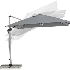 mutoni lifestyle Ampelschirm Ines 300X300 Eloxiert Dunkelgrau> Freiarmschirme