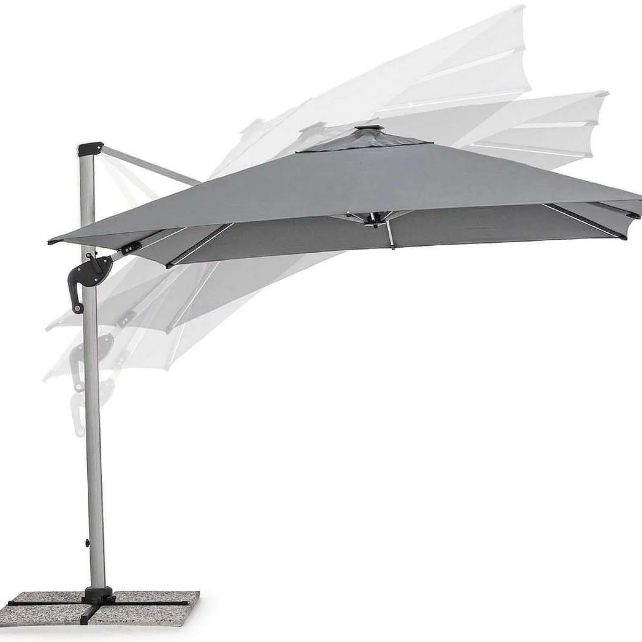 mutoni lifestyle Ampelschirm Ines 300X300 Eloxiert Dunkelgrau> Freiarmschirme