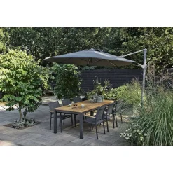 mutoni living Ampelschirm Roma Anthrazit 350X350> Freiarmschirme