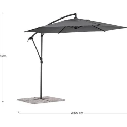 mutoni lifestyle Ampelschirm Tropea Anthrazit-Dunkelgrau 300><noscript><img width=