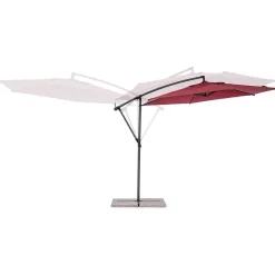 mutoni lifestyle Ampelschirm Tropea Anthrazit-Burgundy 300> Freiarmschirme