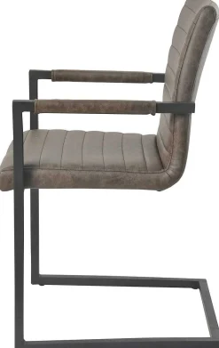 mutoni casual Armlehnstuhl Dunkelbraun Schwarz (2Er-Set)> Freischwinger