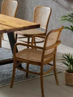 mutoni sweet home Armlehnstuhl Rattan Teak Braun><noscript><img width=
