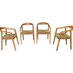 mutoni sweet home Armlehnstuhl Rattan Teak> Holzstühle