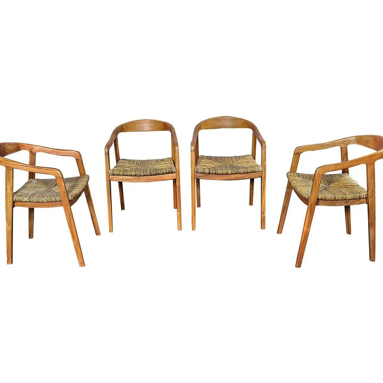 mutoni sweet home Armlehnstuhl Rattan Teak> Holzstühle