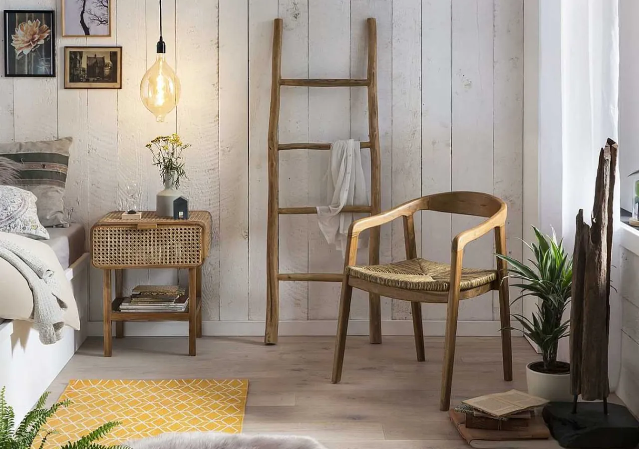 mutoni sweet home Armlehnstuhl Rattan Teak> Holzstühle