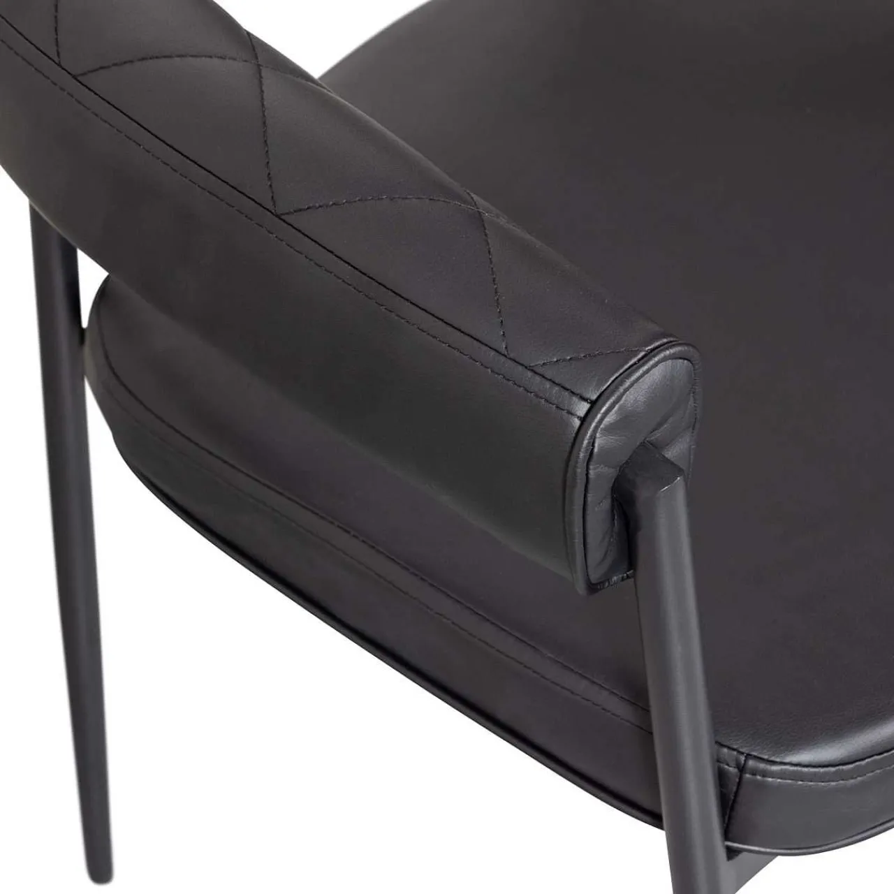 mutoni living Armlehnstuhl Sev Kunstleder Schwarz> Armlehnstühle