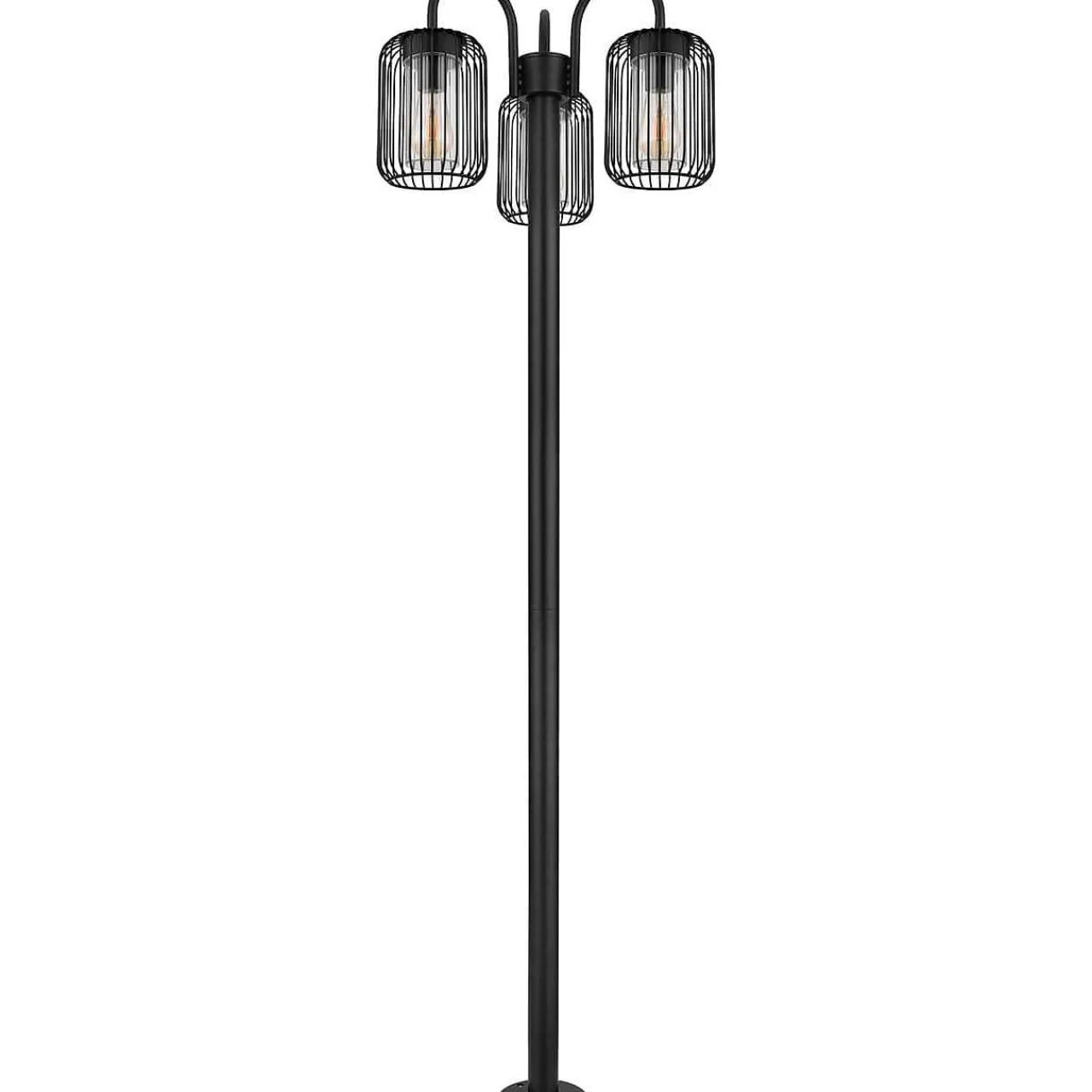 mutoni light Aussenleuchte Adelheid Edelstahl Schwarz Matt 3Xe27> Stehleuchten Aussen