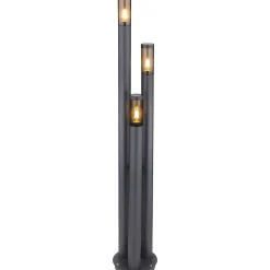 mutoni light Aussenleuchte Boston Edelstahl 3Xe27 Anthrazit 28X28X170> Stehleuchten Aussen