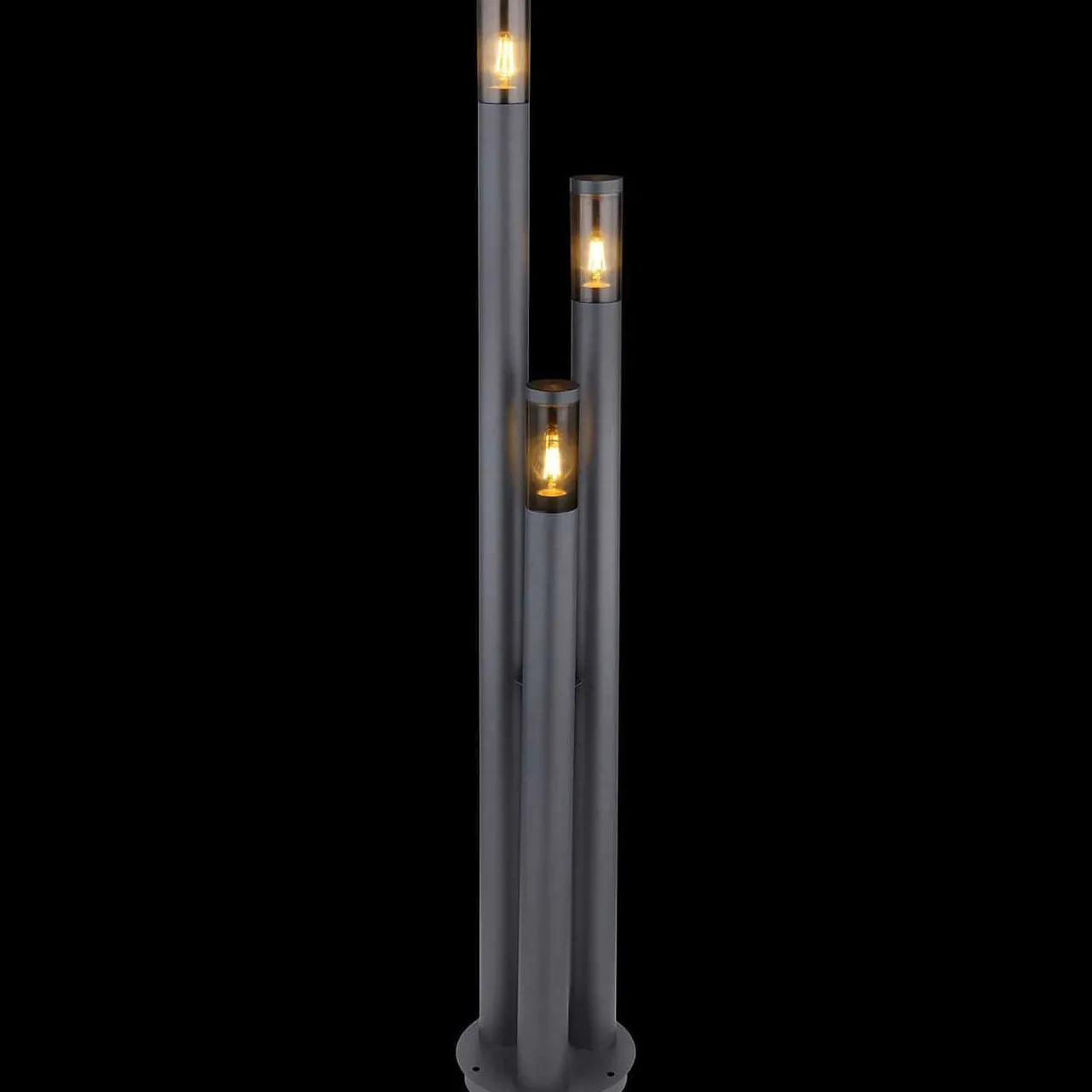 mutoni light Aussenleuchte Boston Edelstahl 3Xe27 Anthrazit 28X28X170> Stehleuchten Aussen