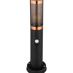 mutoni light Aussenleuchte Boston Edelstahl 1Xe27 Schwarz Rauch 13X13X45> Bodenleuchten Aussen