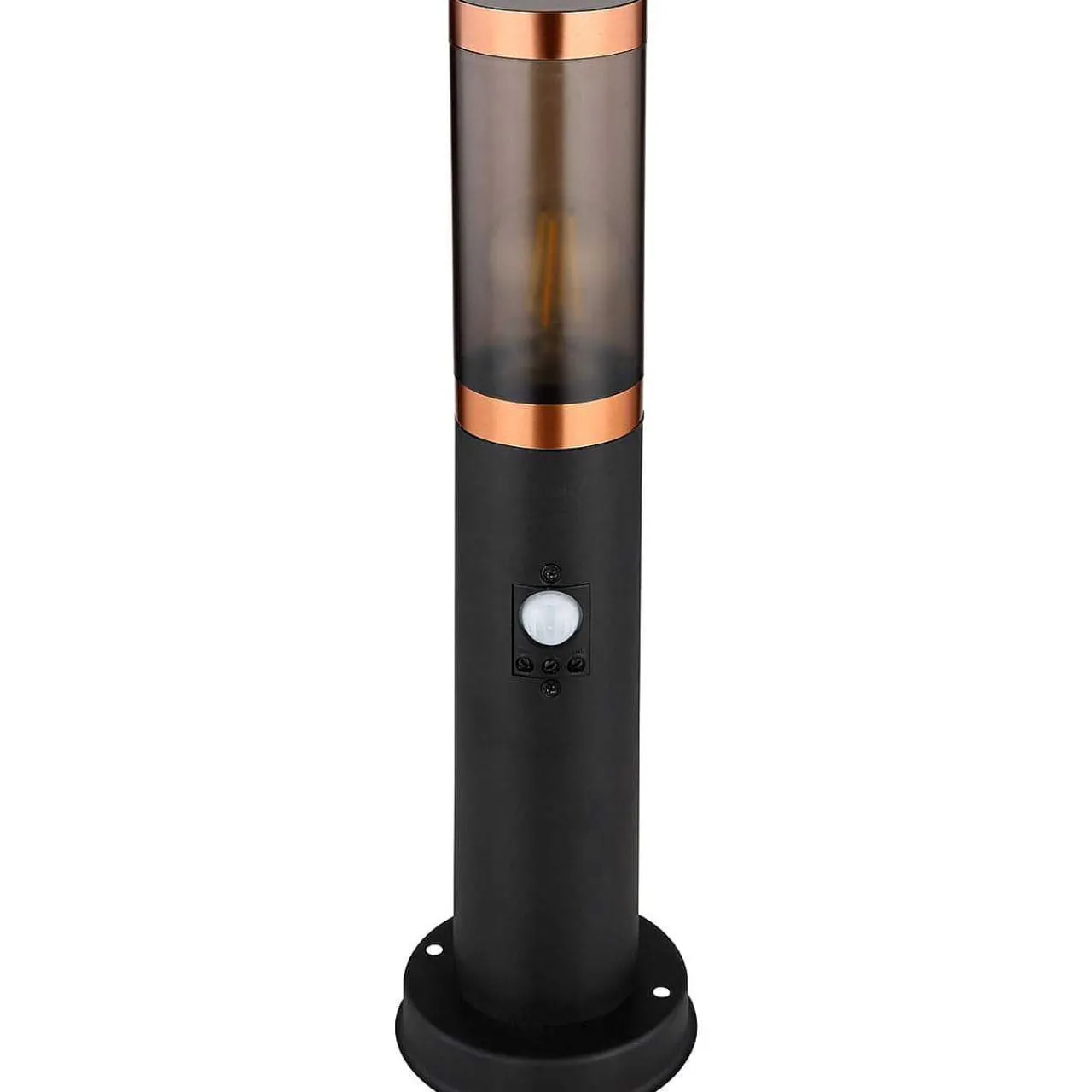 mutoni light Aussenleuchte Boston Edelstahl 1Xe27 Schwarz Rauch 13X13X45> Bodenleuchten Aussen
