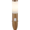 mutoni light Aussenleuchte Boston Edelstahl 1Xe27 Holzoptik Opal 8X8X41> Wandleuchten Aussen