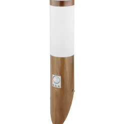 mutoni light Aussenleuchte Boston Edelstahl 1Xe27 Holzoptik Opal 8X8X41><noscript><img width=