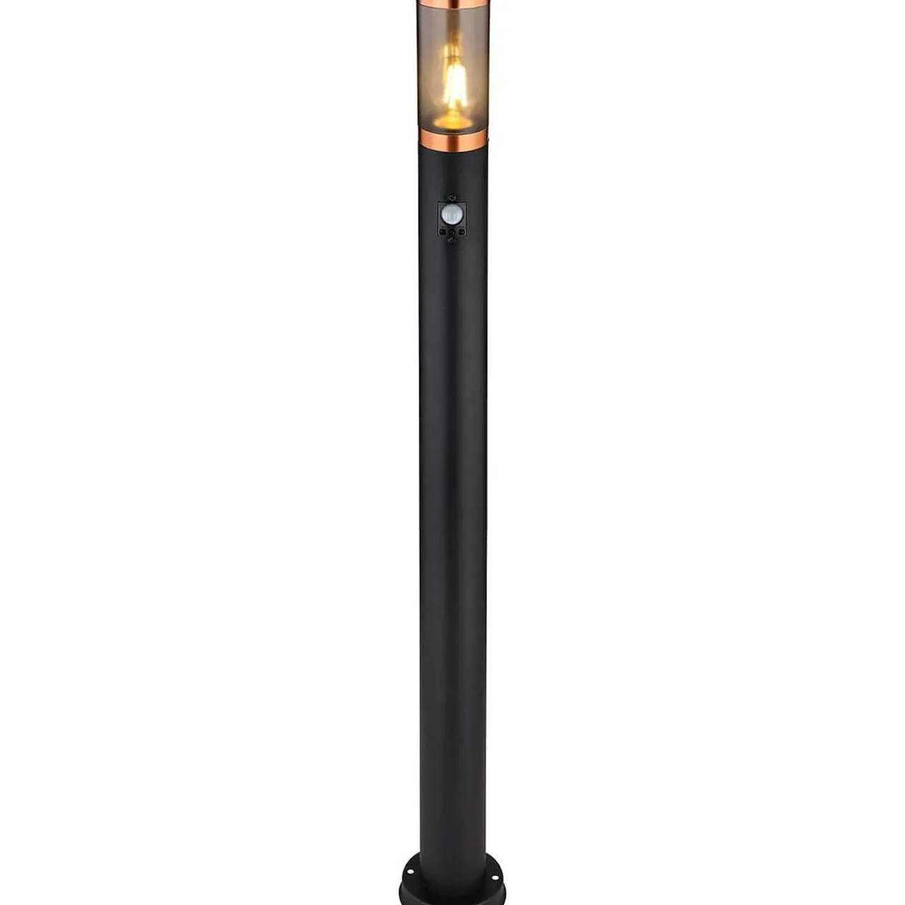 mutoni light Aussenleuchte Boston Edelstahl 1Xe27 Schwarz Rauch 13X13X110> Stehleuchten Aussen