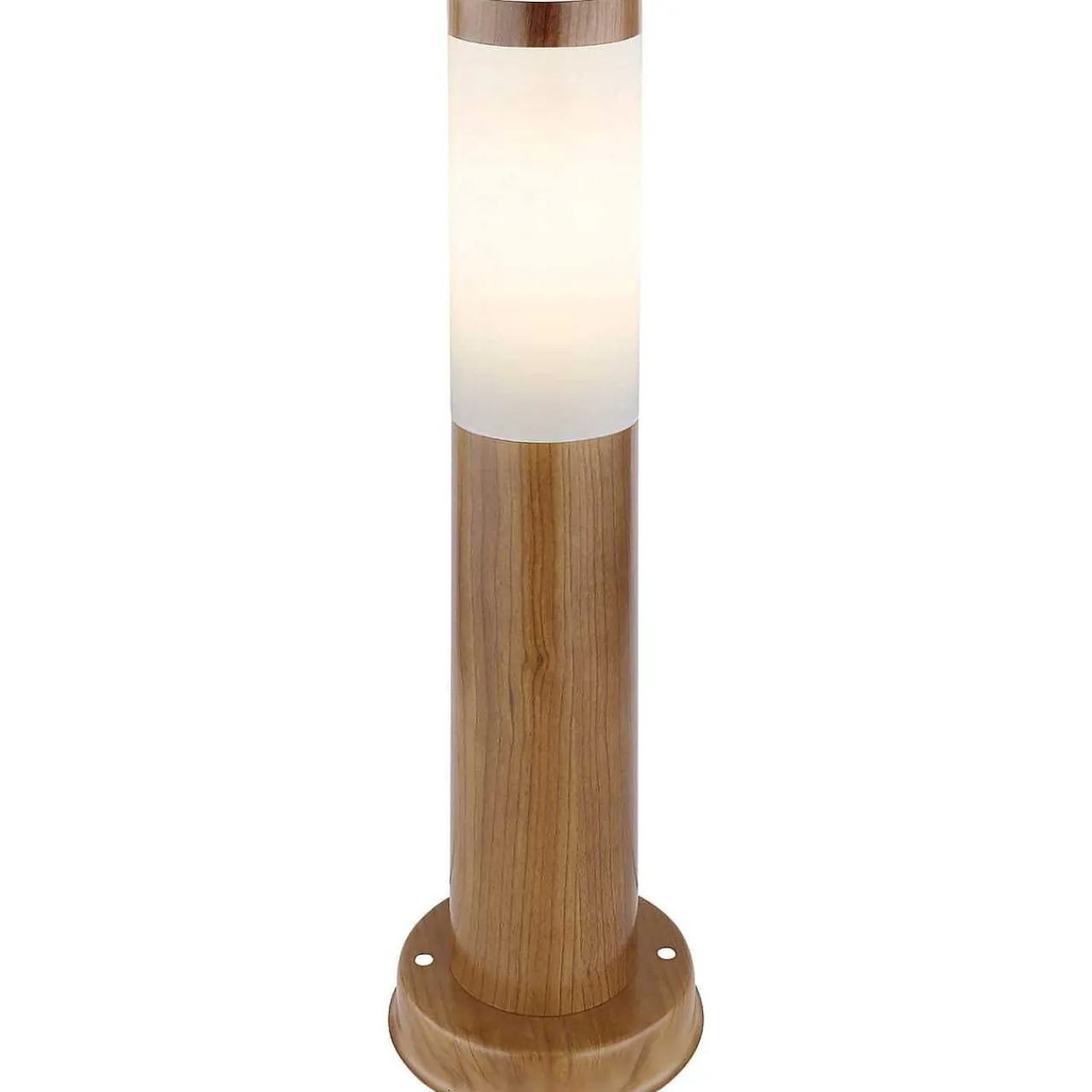 mutoni light Aussenleuchte Boston Edelstahl 1Xe27 Holzoptik Opal 13X13X45> Bodenleuchten Aussen