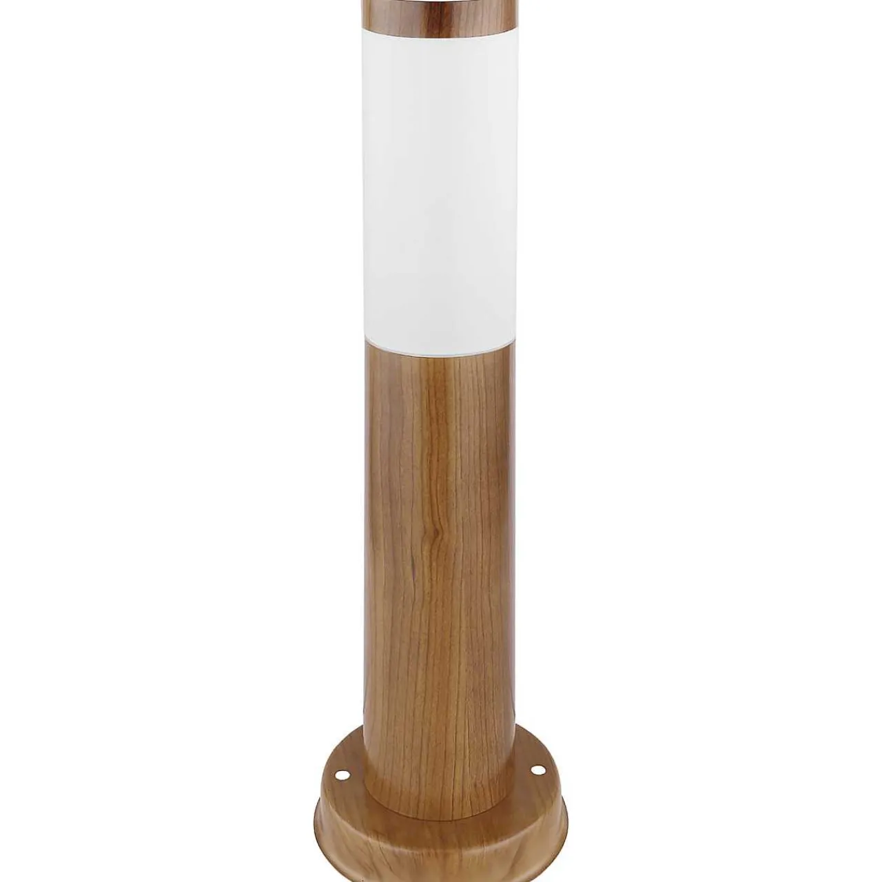 mutoni light Aussenleuchte Boston Edelstahl 1Xe27 Holzoptik Opal 13X13X45> Bodenleuchten Aussen