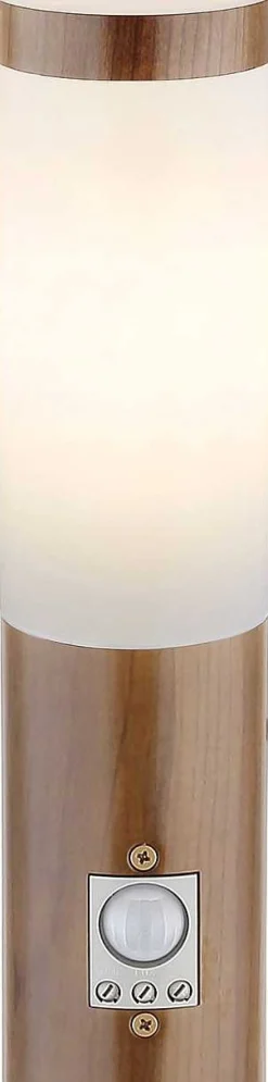 mutoni light Aussenleuchte Boston Edelstahl 1Xe27 Holzoptik 13X13X110> Stehleuchten Aussen