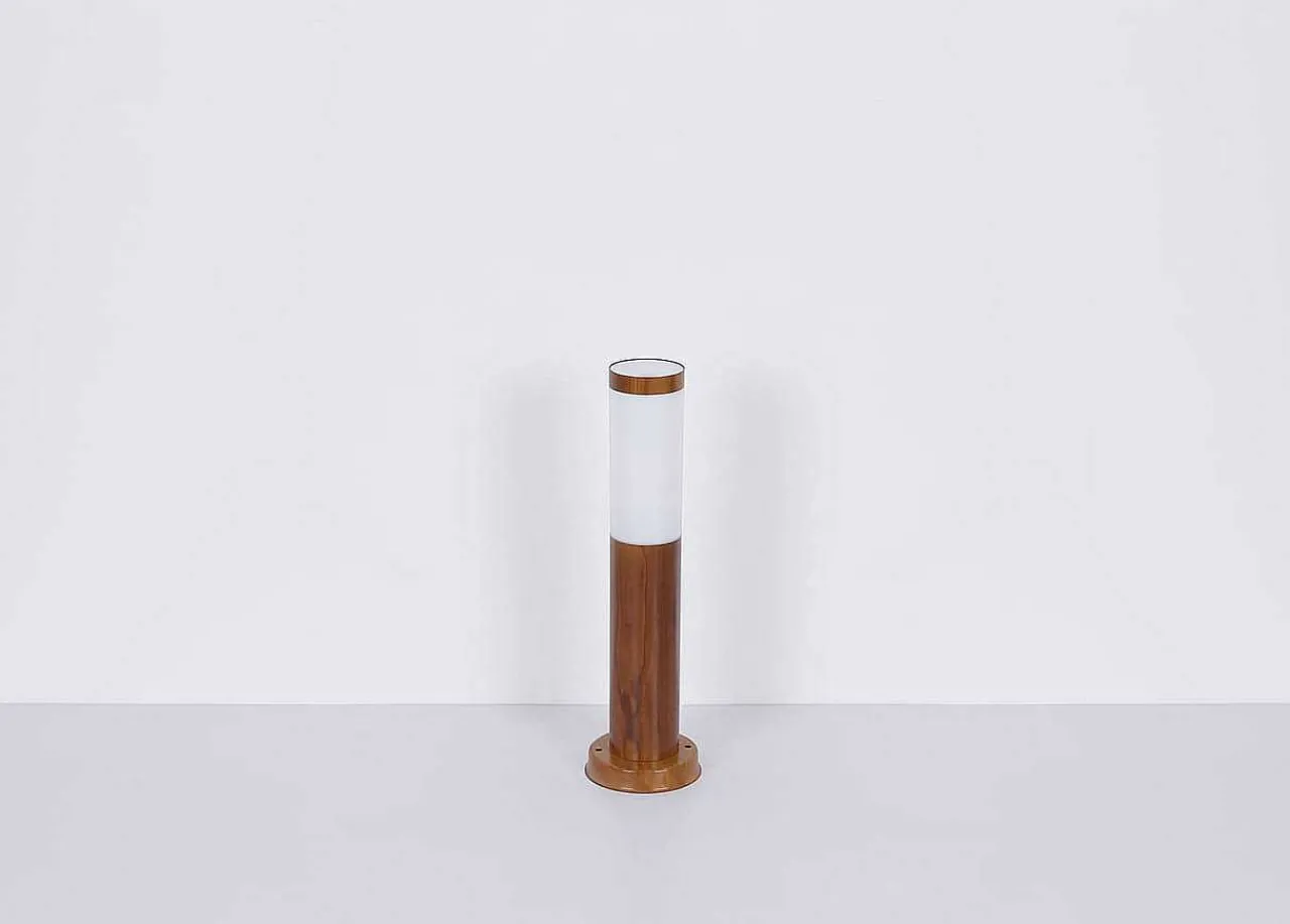 mutoni light Aussenleuchte Boston Edelstahl 1Xe27 Holzoptik Opal 8X8X39> Wandleuchten Aussen