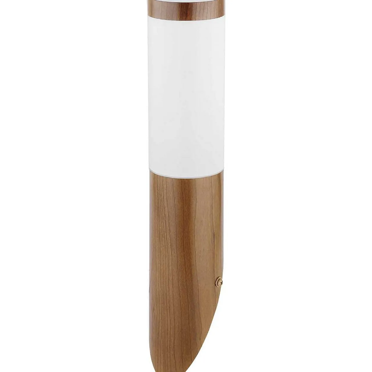 mutoni light Aussenleuchte Boston Edelstahl 1Xe27 Holzoptik Opal 8X8X39> Wandleuchten Aussen
