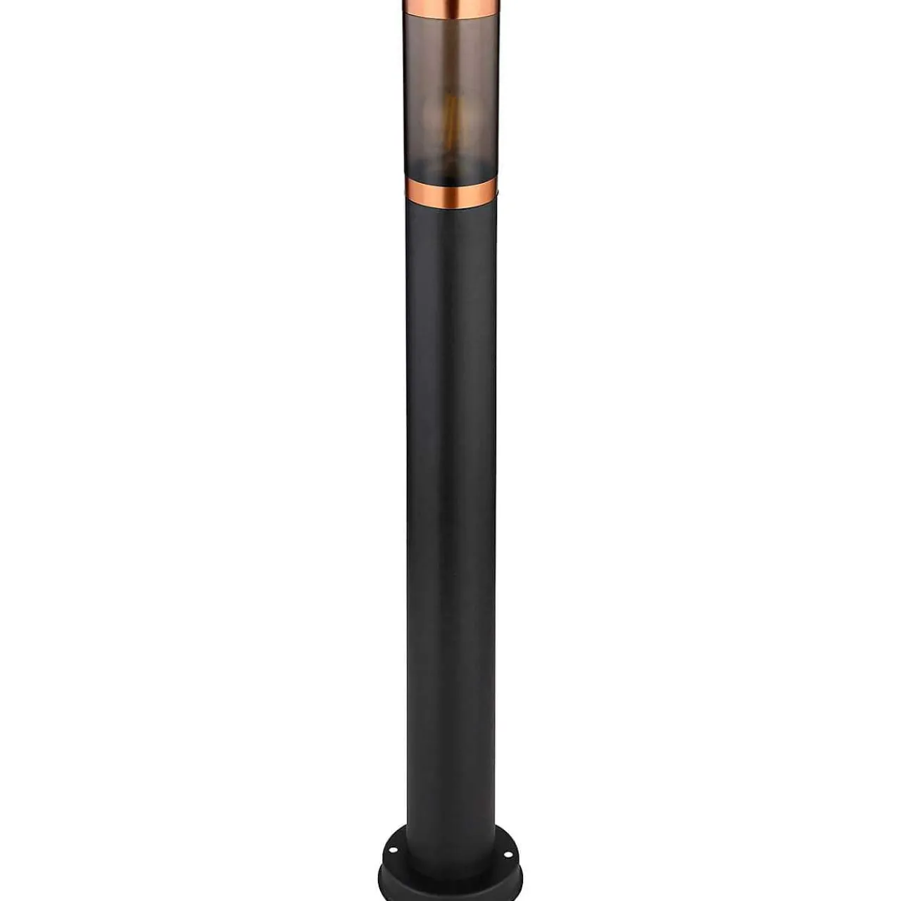 mutoni light Aussenleuchte Boston Edelstahl Schwarz 1Xe27 Rauch 13X13X80> Stehleuchten Aussen