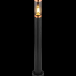 mutoni light Aussenleuchte Boston Edelstahl Schwarz 1Xe27 Rauch 13X13X80><noscript><img width=