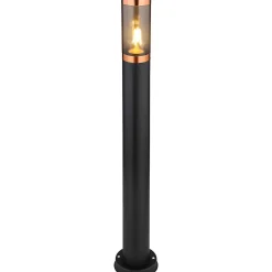 mutoni light Aussenleuchte Boston Edelstahl Schwarz 1Xe27 Rauch 13X13X80><noscript><img width=
