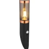 mutoni light Aussenleuchte Boston Edelstahl Schwarz 1Xe27 Rauch 8X41> Wandleuchten Aussen