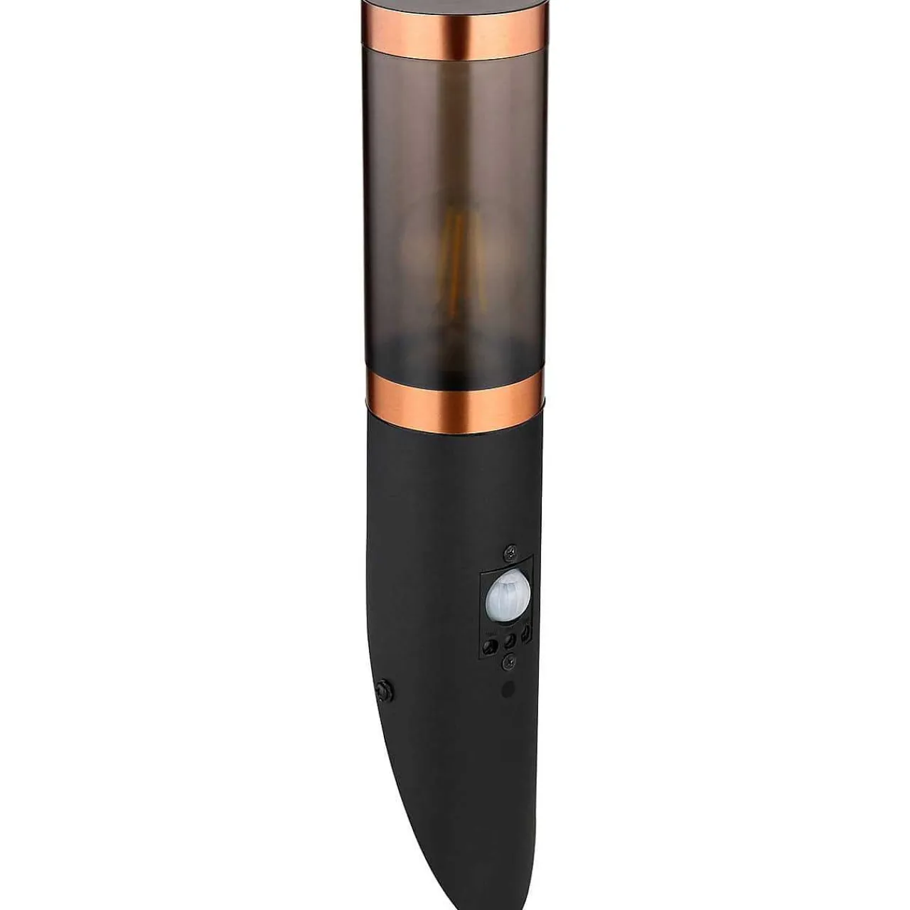 mutoni light Aussenleuchte Boston Edelstahl Schwarz 1Xe27 Rauch 8X41> Wandleuchten Aussen