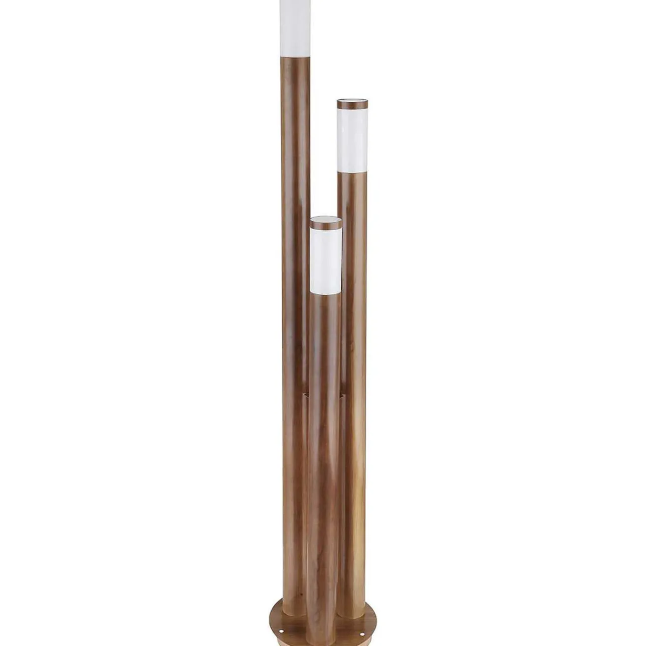 mutoni light Aussenleuchte Boston Edelstahl Holzoptik 3Xe27 Led> Led-Aussenleuchten