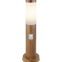 mutoni light Aussenleuchte Boston Edelstahl 1Xe27 Holzoptik 13X13X45><noscript><img width=