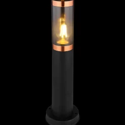 mutoni light Aussenleuchte Boston Edelstahl Schwarz 1Xe27 Rauch 13X13X45> Bodenleuchten Aussen