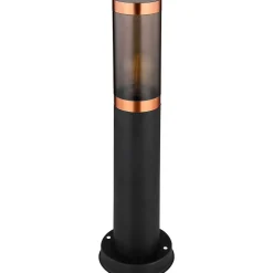 mutoni light Aussenleuchte Boston Edelstahl Schwarz 1Xe27 Rauch 13X13X45><noscript><img width=