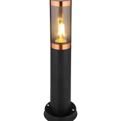 mutoni light Aussenleuchte Boston Edelstahl Schwarz 1Xe27 Rauch 13X13X45><noscript><img width=