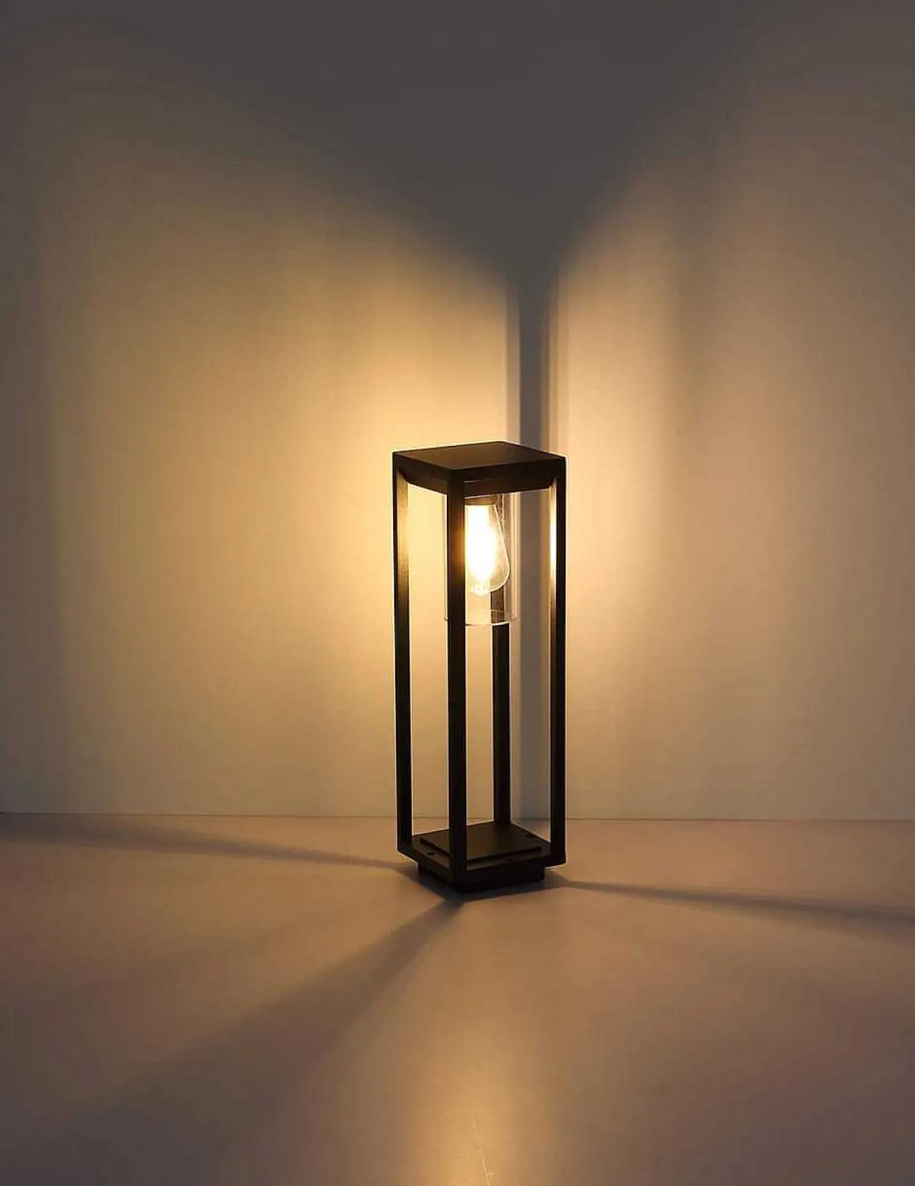 mutoni light Aussenleuchte Candela Aluminium Druckguss Schwarz Matt 1Xe> Bodenleuchten Aussen