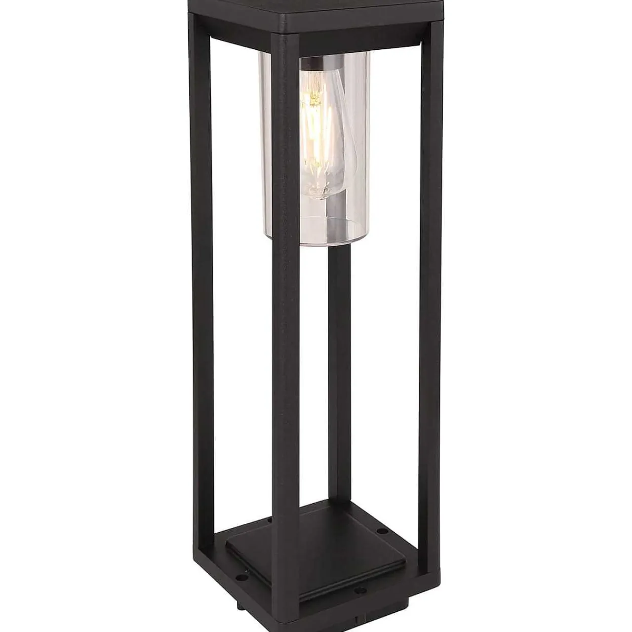 mutoni light Aussenleuchte Candela Aluminium Druckguss Schwarz Matt 1Xe> Bodenleuchten Aussen