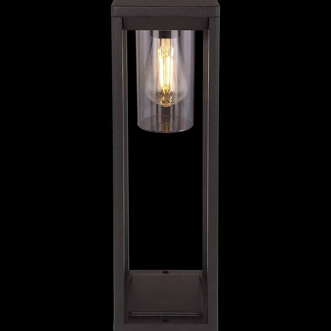 mutoni light Aussenleuchte Candela Aluminium Druckguss Schwarz Matt 1Xe> Bodenleuchten Aussen