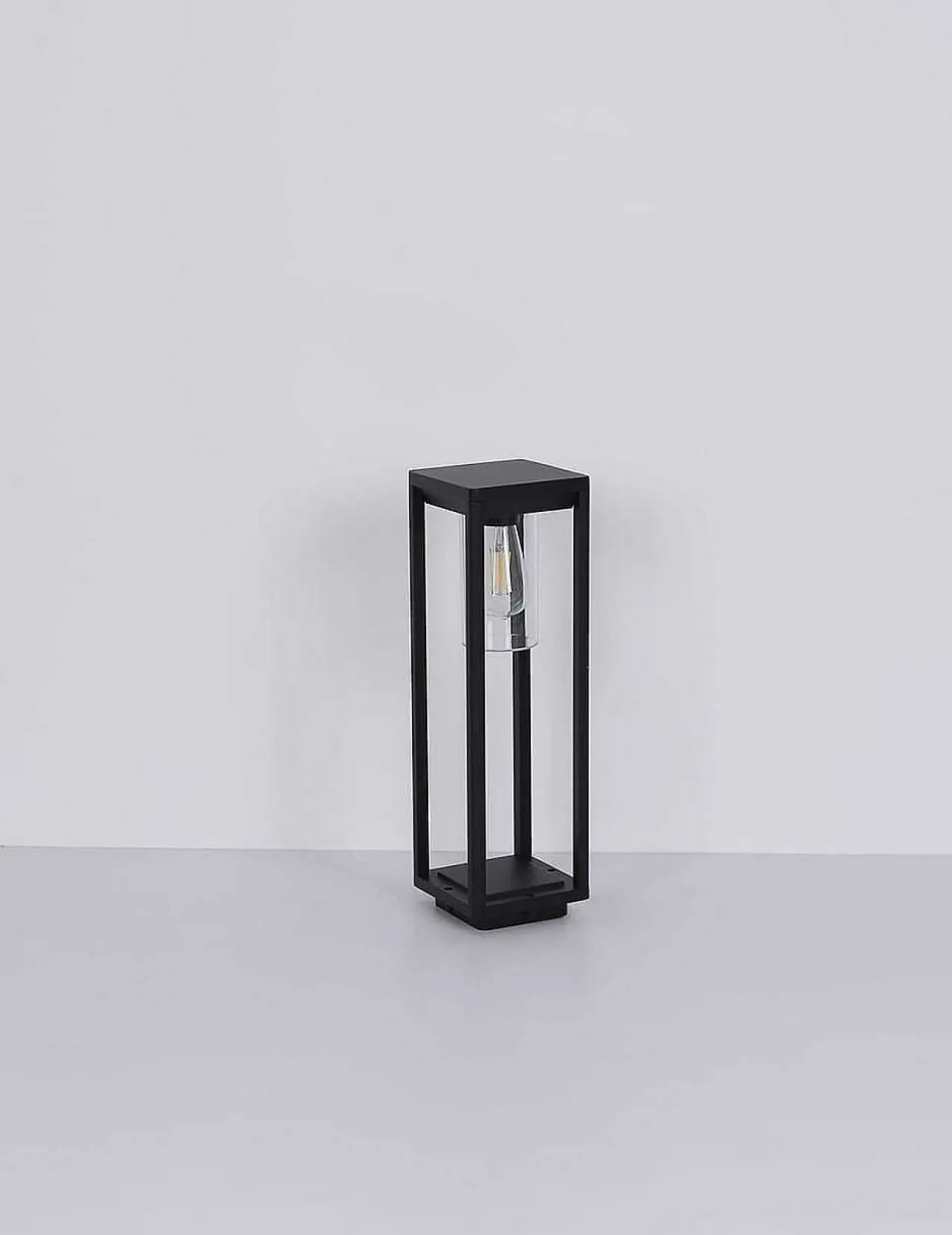mutoni light Aussenleuchte Candela Aluminium Druckguss Schwarz Matt 1Xe> Bodenleuchten Aussen