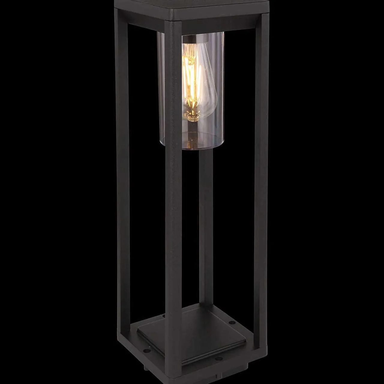 mutoni light Aussenleuchte Candela Aluminium Druckguss Schwarz Matt 1Xe> Bodenleuchten Aussen