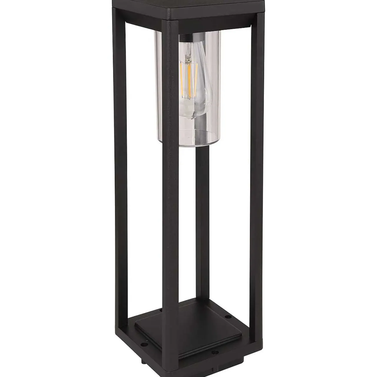 mutoni light Aussenleuchte Candela Aluminium Druckguss Schwarz Matt 1Xe> Bodenleuchten Aussen